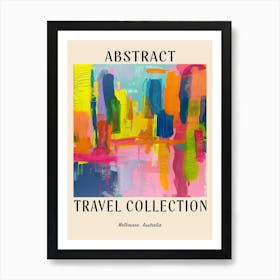 Abstract Travel Collection Poster Melbourne Australia 4 Art Print