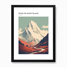 Tour De Mont Blanc France 7 Hiking Trail Landscape Poster Art Print