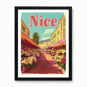 Aihrgdesign A Classic 1960s Travel Poster For Nice Art Print