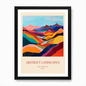 Colourful Abstract Ambor National Park Bolivia 1 Poster Art Print