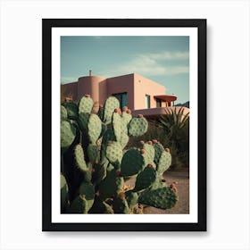 Cacti Pink Wall Photography 1 Art Print