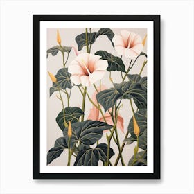 Flower Illustration Morning Glory 4 Art Print