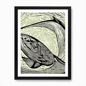 Swordfish Linocut Art Print