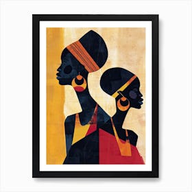 The African Women; A Minimalism Silhouette Art Print