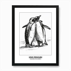 Penguin Huddling For Warmth Poster 8 Art Print
