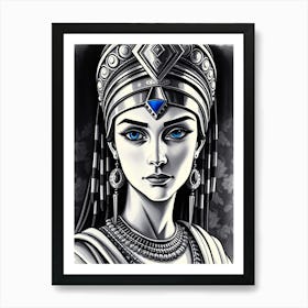 Cleopatra Head Portrait - Diverse Art Illustration 31 Art Print