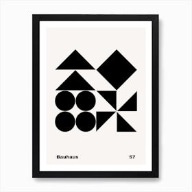 Geometric Bauhaus Poster B&W 57 Art Print