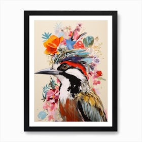 Bird With A Flower Crown Bird Art Print
