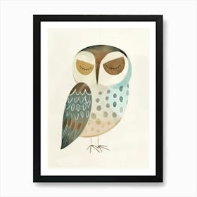 Charming Nursery Kids Animals Owl 1 Art Print