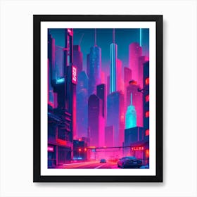 Houston City Art Travel Art Print