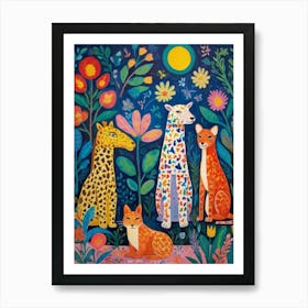 Zoo Animals Style Henri Matisse Art Print