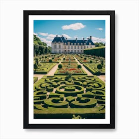 Chateau De Villandry Gardens France Illustration  Art Print