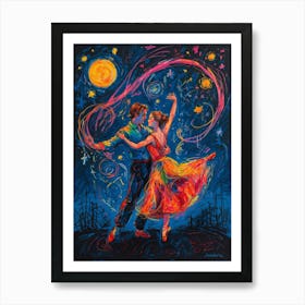 Dancers Under The Stars Art Print