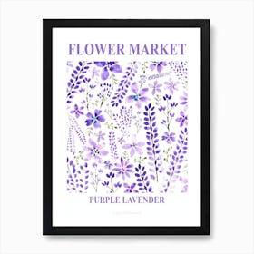 Purple Flower Market Art Print