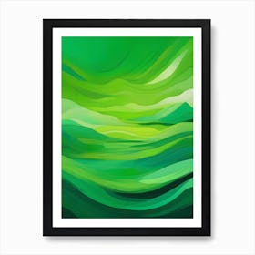 Green Wave Canvas Print Art Print