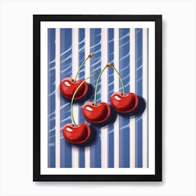 Summer Cherries Illustration 3 Art Print