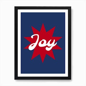 Joy Star Red and Blue Art Print