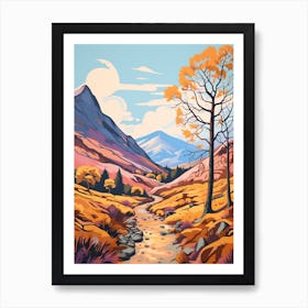 Glen Coe Scotland 1 Hike Illustration Art Print