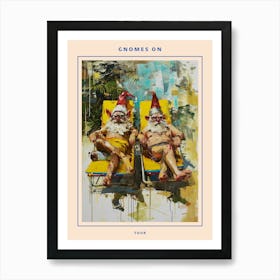 Gnomes On Vacation 3 Poster Art Print