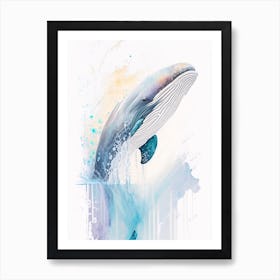 Southern Bottlenose Whale Storybook Watercolour  (2) Art Print