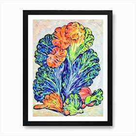 Escarole 2 Fauvist vegetable Art Print