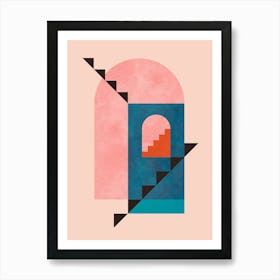 Architectural geometric shapes 5 Art Print