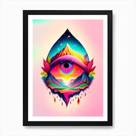 Surreal Landscape, Symbol, Third Eye Tattoo 2 Art Print