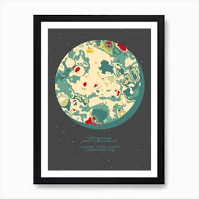 Moon Sphere Apollo 16 Lunar Landing Site Art Print