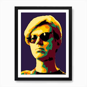 Warhol in Pop Art Illustration Art Print