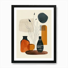 Cute Objects Abstract Illustration 22 Art Print