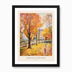 Autumn City Park Painting Parc De La Tete D Or Lyon France 1 Poster Art Print