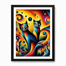 Two Cats 1 Art Print