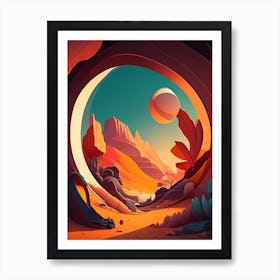 Exploration Comic Space Space Art Print