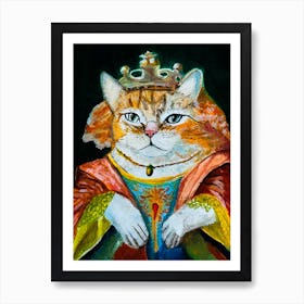 King Cat Art Print
