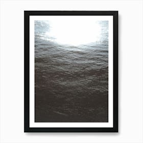 Sun Glitter on Large Atlantic Ocean Wave Art Print