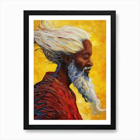 Man With White Hair Art Print