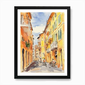 Livorno, Italy Watercolour Streets 3 Art Print