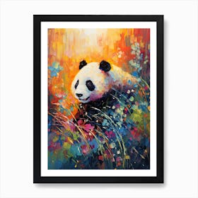 Panda Art In Neo Impressionism Style 3 Art Print