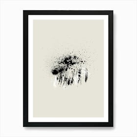 Black And White Splatter Art Print