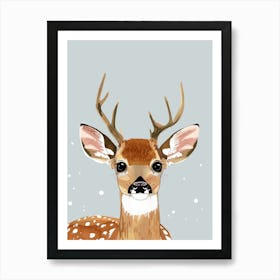 Deer Illustration 2551 Art Print