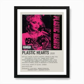 Plastic Hearts By Miley Cyrus Minimalist Poster 3 Art Print