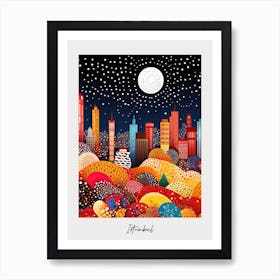 Poster Of Istanbul, Illustration In The Style Of Pop Art 2 Art Print