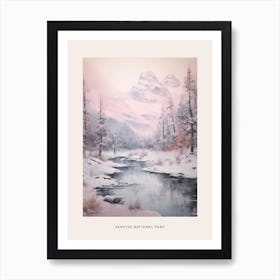 Dreamy Winter National Park Poster  Vanoise National Park France 3 Art Print