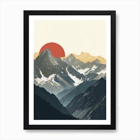 Mountain Minimalist Monoliths: Ephemeral Peaks Art Print