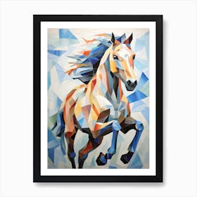 Horse Painting In The Style Of Cubism 2 Art Print