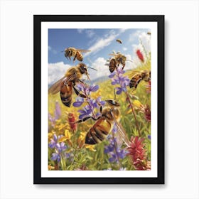 Sweat Bee Realism Illustration 15 Art Print