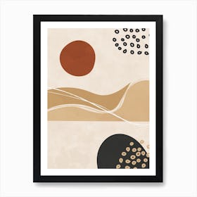 Simple Scandi Minimalist Mountain Art Print