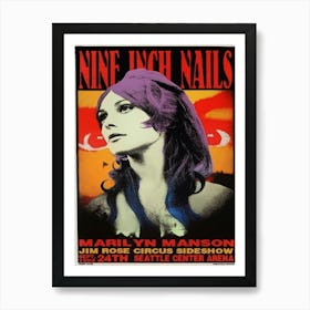 Nine Inch Nails 1994 Seattle Poster Art Print