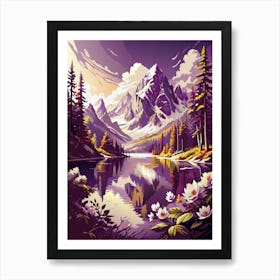 Mountain Landscape Painting 2 Art Print