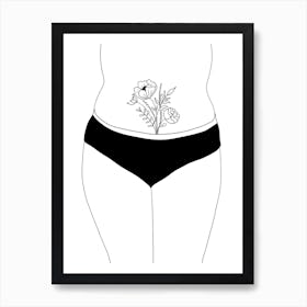 Body Positivity Line Drawing Art Print